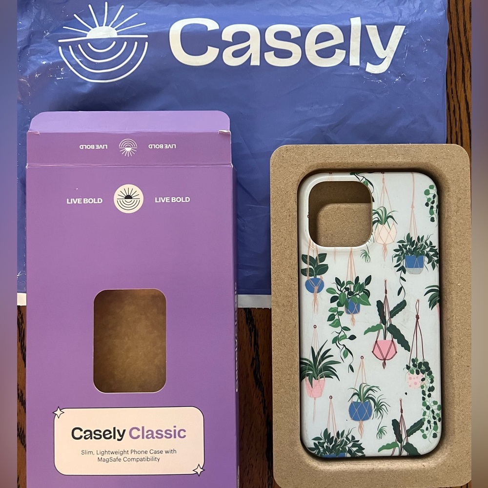 IPhone 13 Pro Max Case  - White with Green and Pink Design